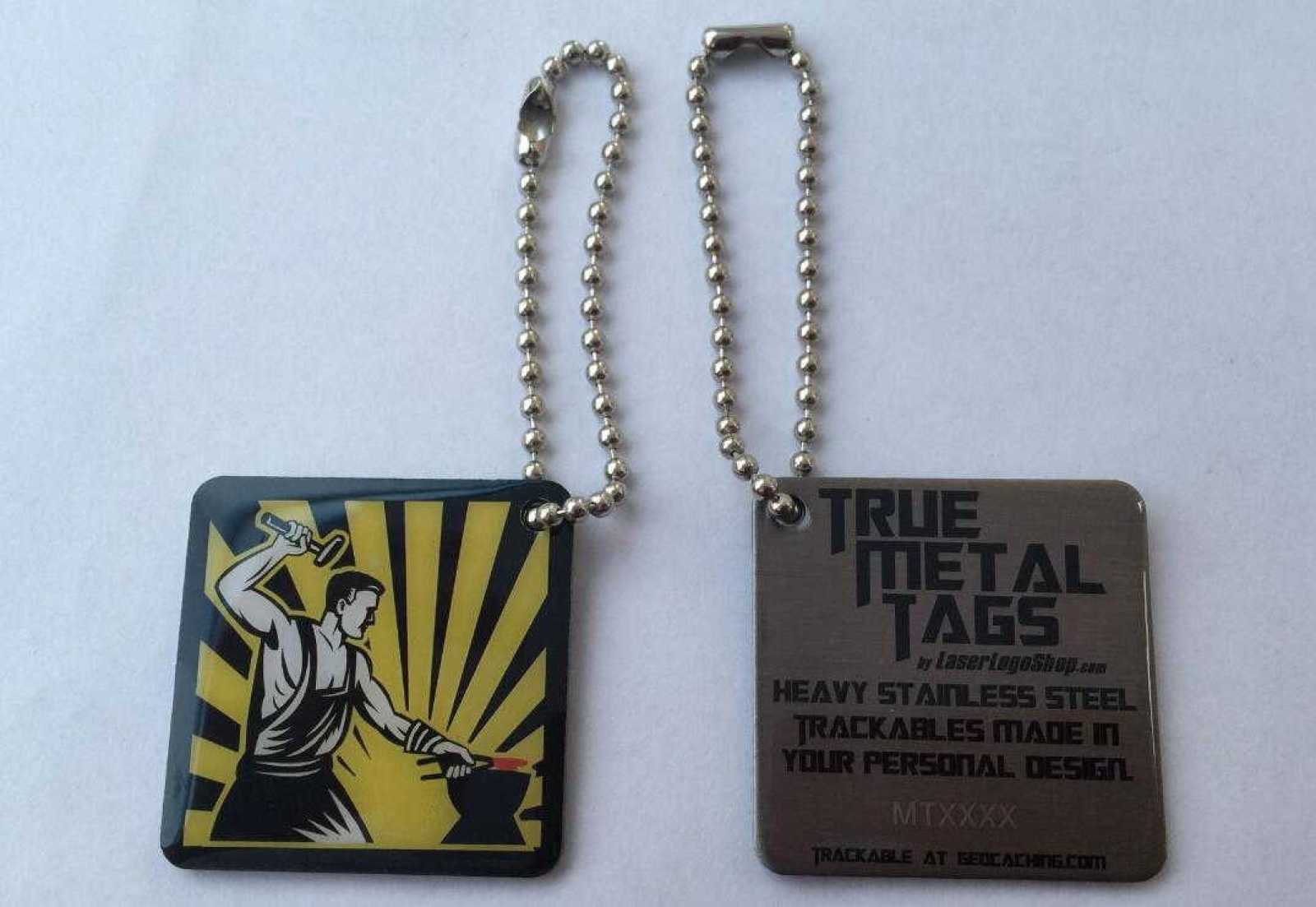 True Metal Tag "TMT Logo" - with standard code as product sample